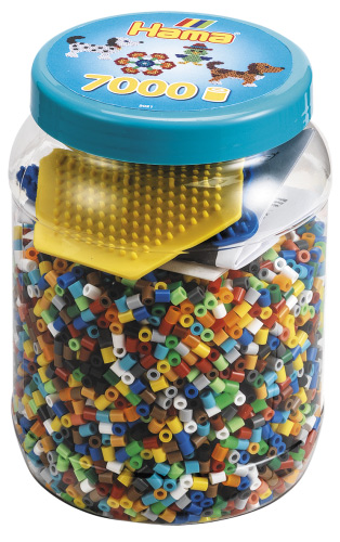 Surtido - Bote 7.000 beads y 2 placas/pegboards