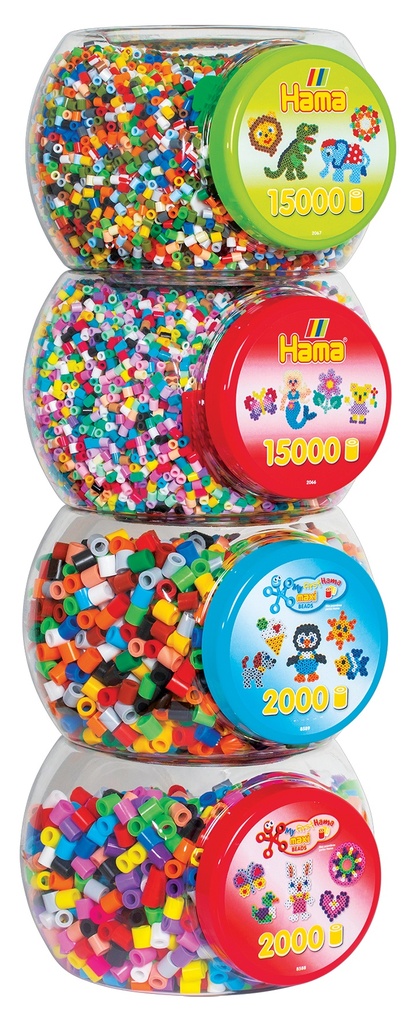 Bote 15.000 beads y 3 placas/pegboards (2067)