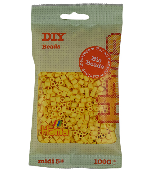 Hama midi Bio beads amarillo claro 1000 piezas
