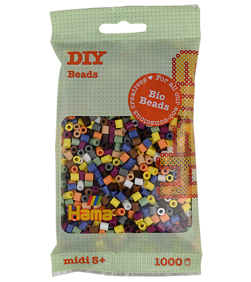 Hama midi Bio beads mix 197 (10 colores) 1000 piezas