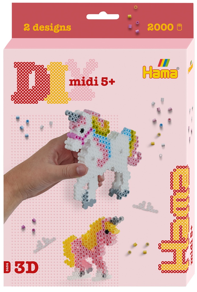 Kit Hama Beads Midi Unicornios