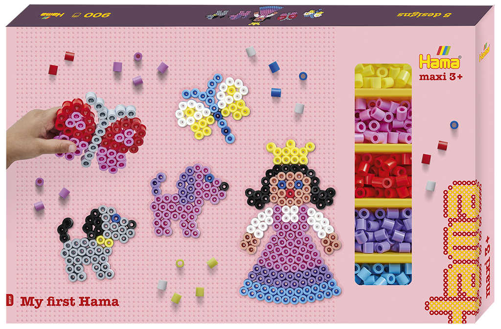 Set Maxi beads y pegboards con caja de plástico