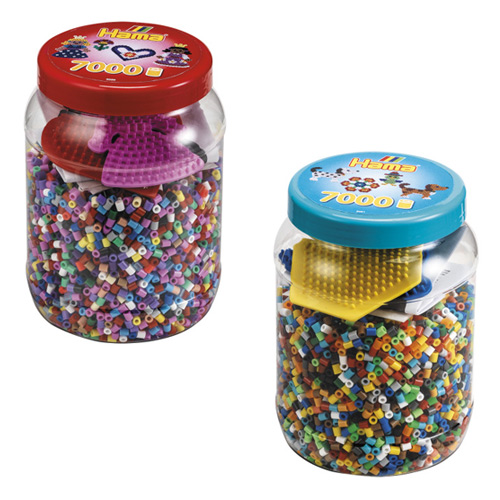 Surtido - Bote 7.000 beads y 2 placas/pegboards
