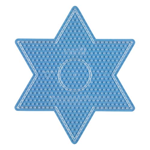 Placa / Pegboard estrella grande transparente para Hama midi