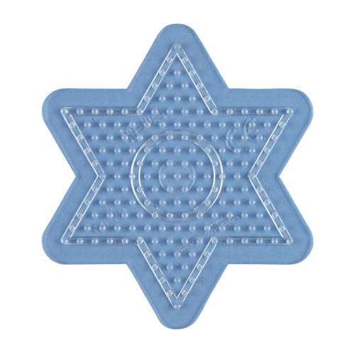 Placa / Pegboard estrella pequeña transparente para Hama midi
