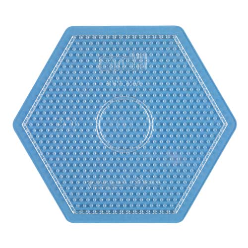 Placa / Pegboard hexagonal grande transparente para Hama midi