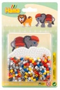 Blister Hama Beads Midi 450 beads color + placa elefante pequeño + papel de planchado