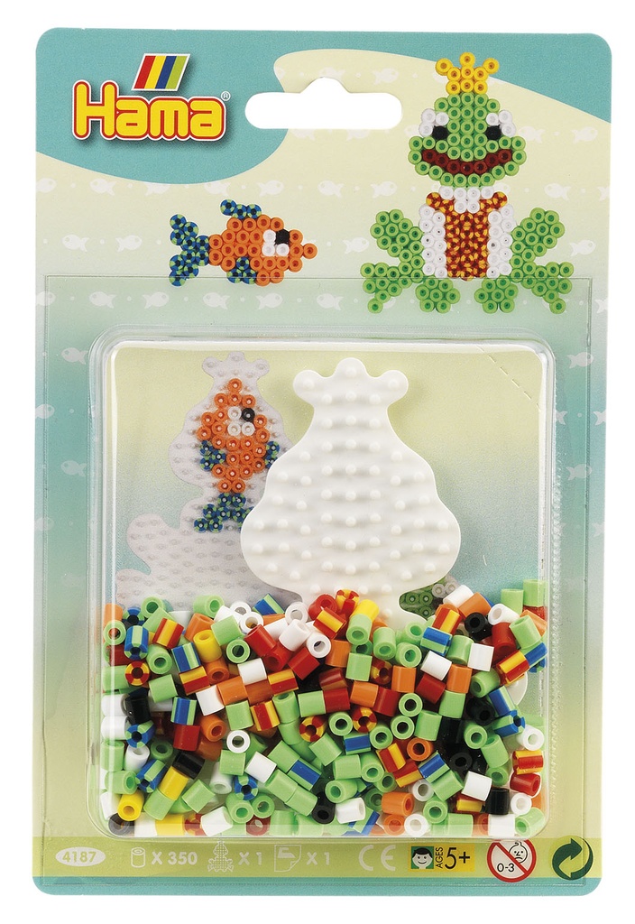 Blister 350 beads color + placa rana pequeña + papel de planchado