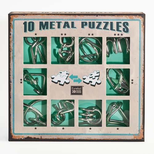 Metal Puzzles Set  - Set de 10 Metal Puzzles - Verde