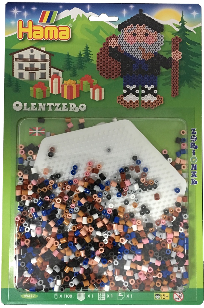 Blister Olentzero : 1100 beads + placa hexagonal grande