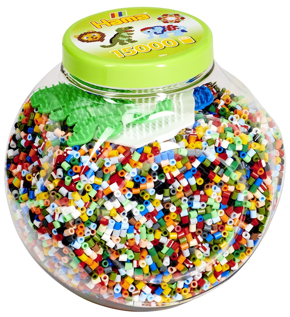 Bote 15.000 beads y 3 placas/pegboards (2067)