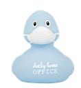 Pato con mascarilla Corona azul &quot;ducky home office&quot;