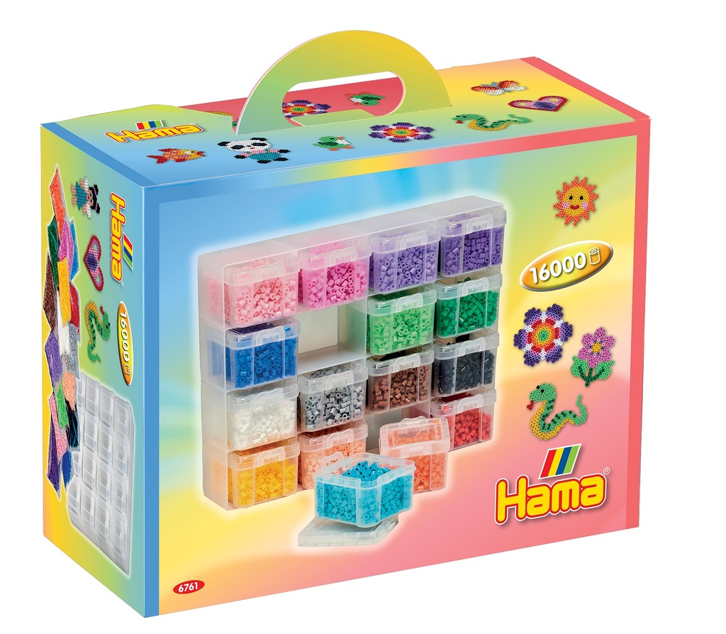 Caja con compartimentos para almacenar tu material hama beads.