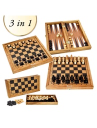 [LG674161] Ajedrez Damas y Backgammon 3 en 1