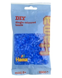 [207-15] Hama midi azul translúcido 1000 piezas