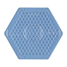 [223TR] Placa / Pegboard hexagonal pequeña transparente para Hama midi