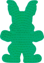 [237-42] Placa / Pegboard conejo para Hama midi color verde fluorescente