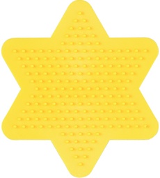 [270-03] Placa / Pegboard estrella pequeña para Hama midi color amarillo