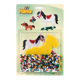 [4057] Blister 1100 beads + placa caballo + papel