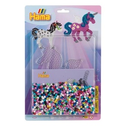[4079] Blister 2000 beads + placa unicornio + papel 