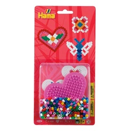 [4165] Blister 450 beads + placa corazón pequeño + papel de planchado 