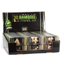 [473120] Eureka Bamboo Puzzles Displ 36 12x3 - Expositor surtido 36 unidades