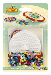 [4903] Blister 600 beads + placa circular pequeña + conector + papel