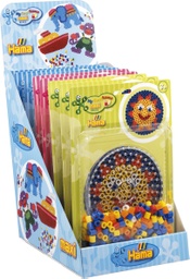 [8913] Expositor surtido -  Blister Hama Beads Maxi 250 beads y placa/pegboard