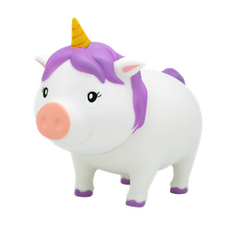 [LI9012] Biggys - Piggy Bank Unicornio blanco